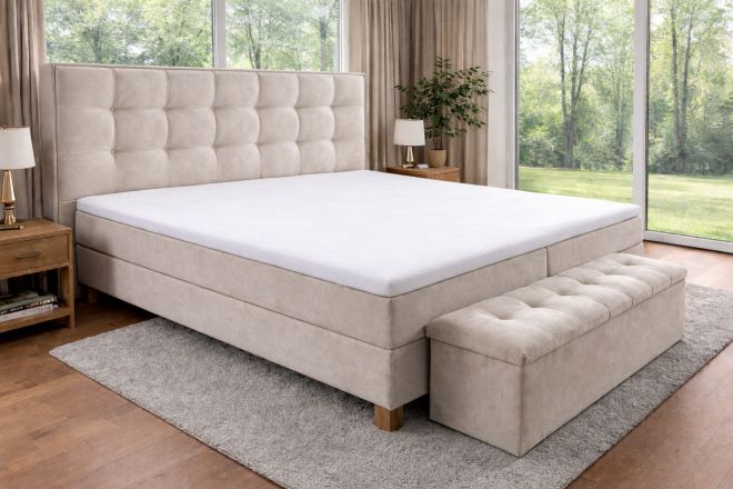 Massage Gelbett Classic-Box 20, Oak Füße, Shiano Kopfteil