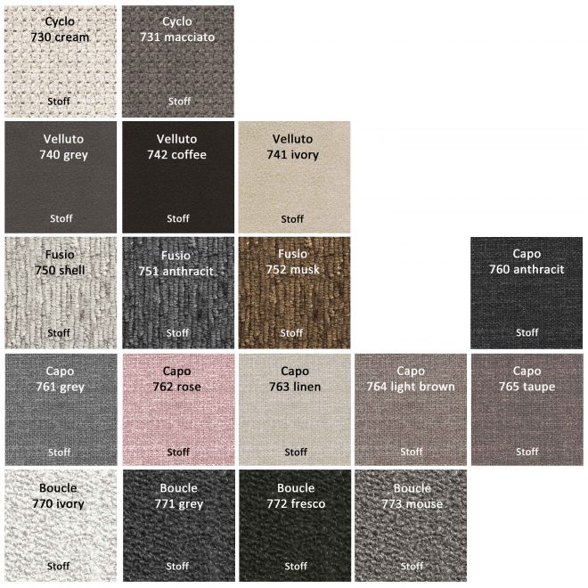 Massage Gelbett Stoffmuster