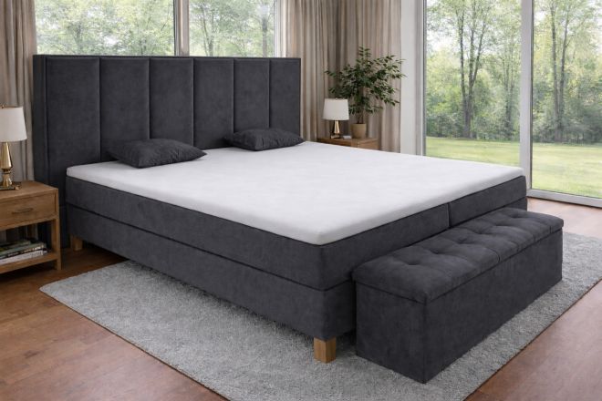 Massage Gelbett Classic-Box 20, Oak Füße, Levano Kopfteil