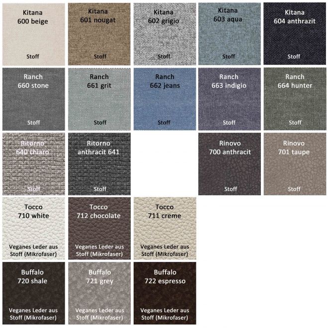 Massage Gelbett Stoffmuster